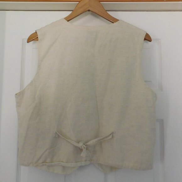 Vintage Keren Hart Zebra Elephant Giraffe Vest Cotton Teacher Size Large - Picture 7 of 7